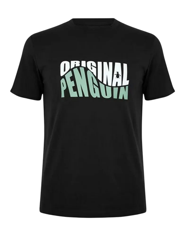 Original Penguin Original" T-Shirt für Herren, Rundhalsausschnitt (Schwarz Schwarz