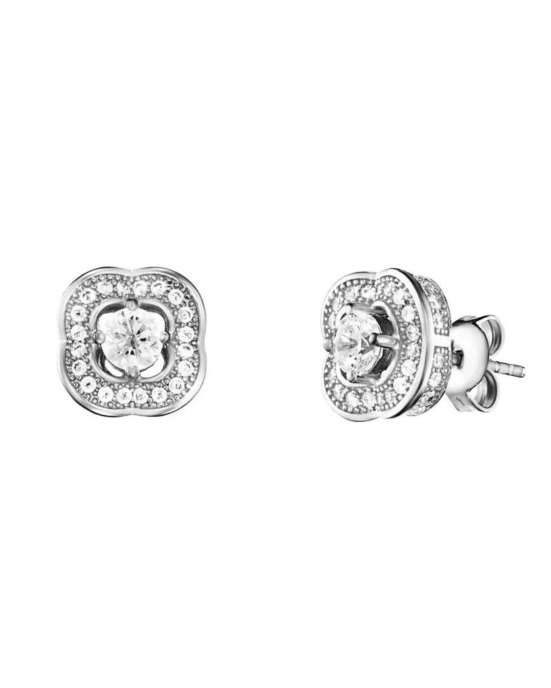 Julie Julsen Ohrstecker 925 Silber rhodiniert Blüte Zirkonia Silber