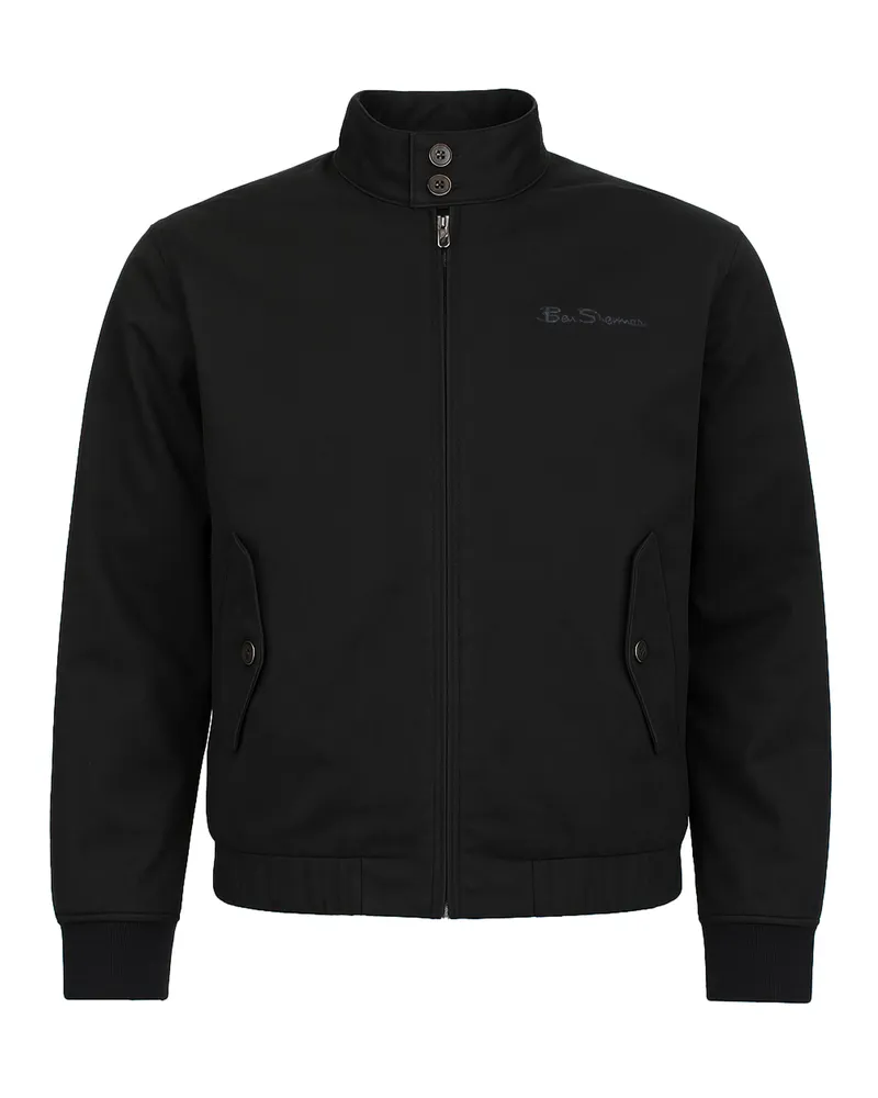 Ben Sherman Signature Herren Schwarze Harrington-Jacke Schwarz