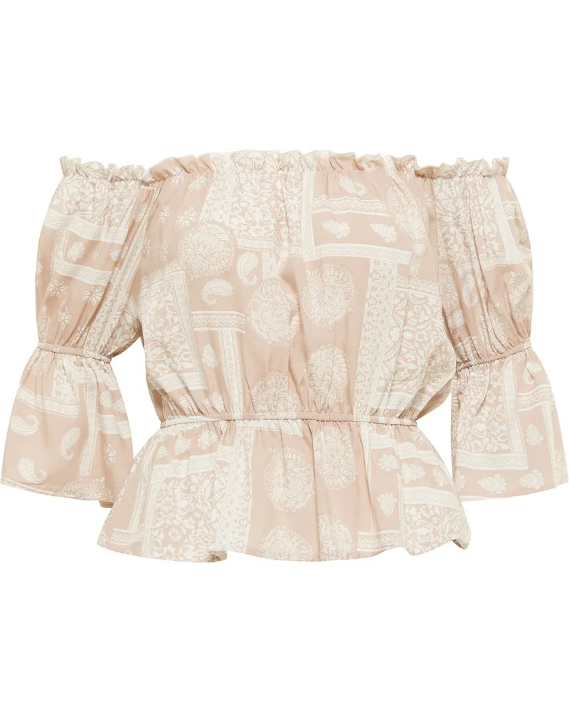 IZIA Blouse à Carmen gaya Beige
