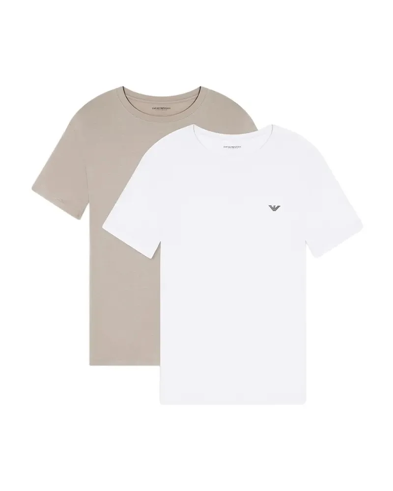 Emporio Armani Herren-T-Shirt-Packung x2 Adler Mehrfarbig