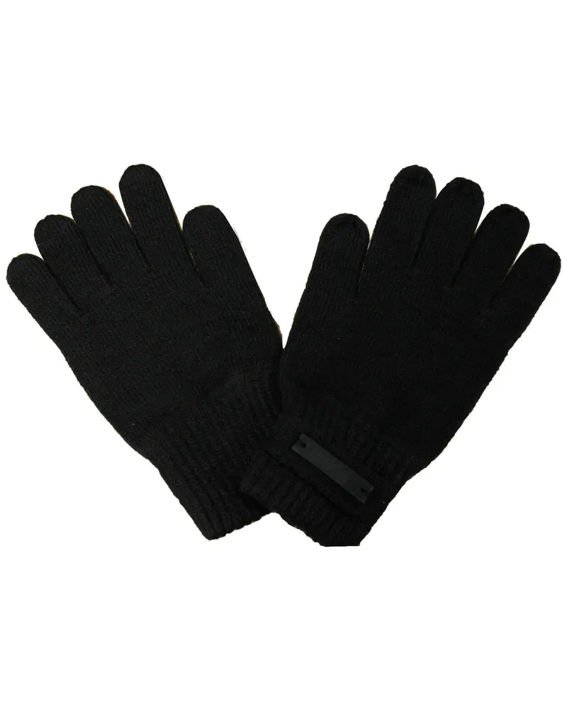 Puma Gestrickte schwarze Damenhandschuhe Schwarz