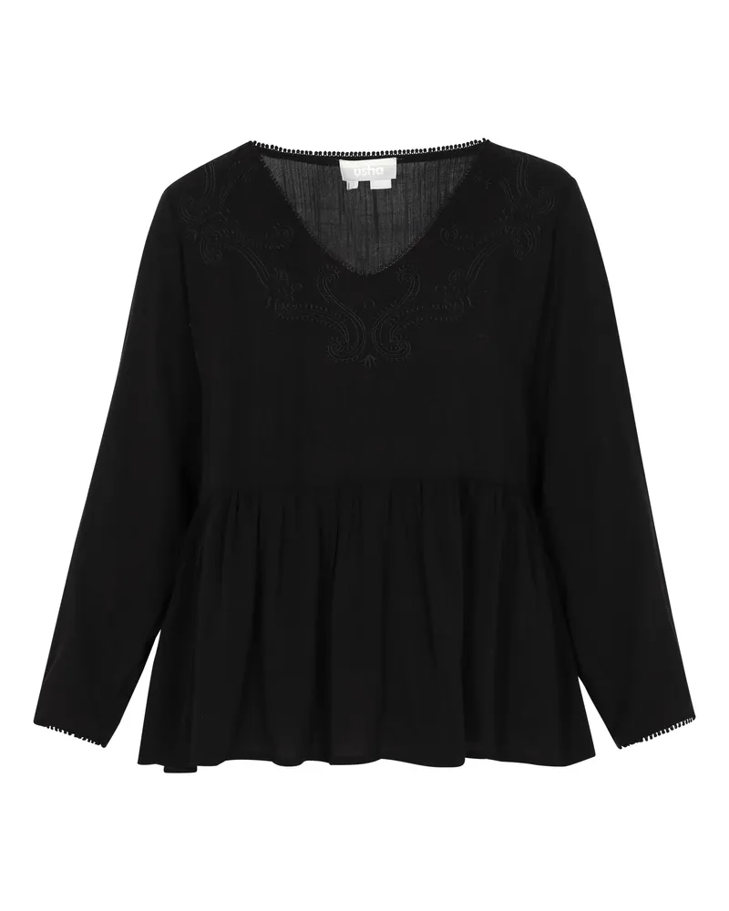 Usha Bluse Frauen Schwarz Schwarz