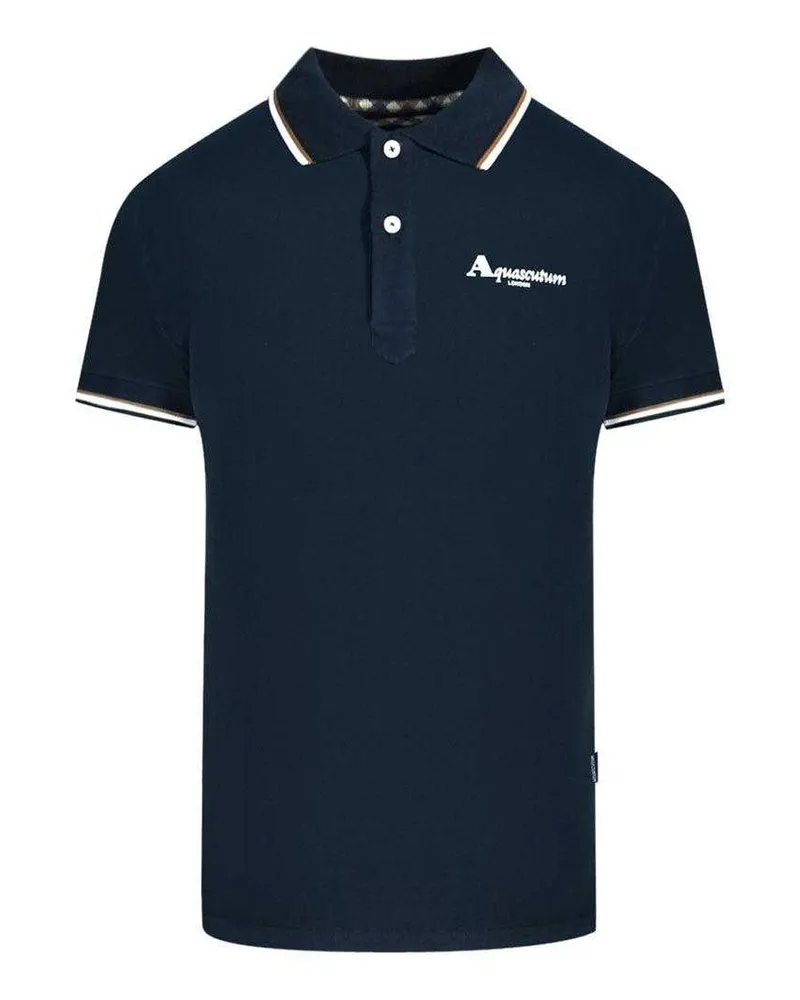 Aquascutum London" Poloshirt für Herren/Damen Unisex (Marine Marineblau