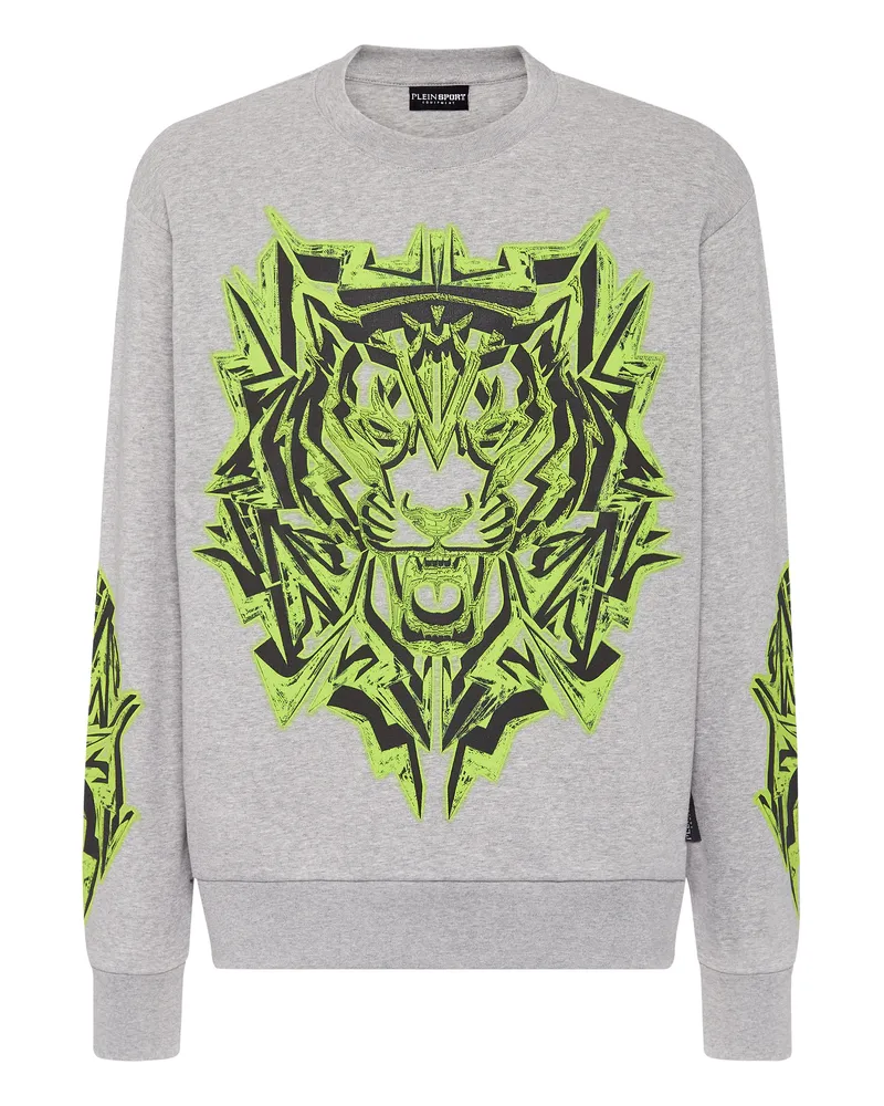 Philipp Plein Sweatshirt Tiger Grau