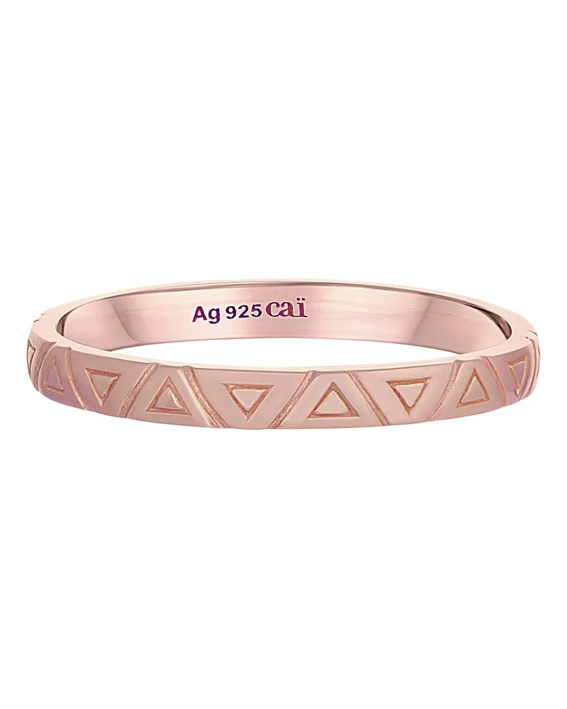 cai Ring 925 Silber rosévergoldet Dreiecke Stacking Roségold