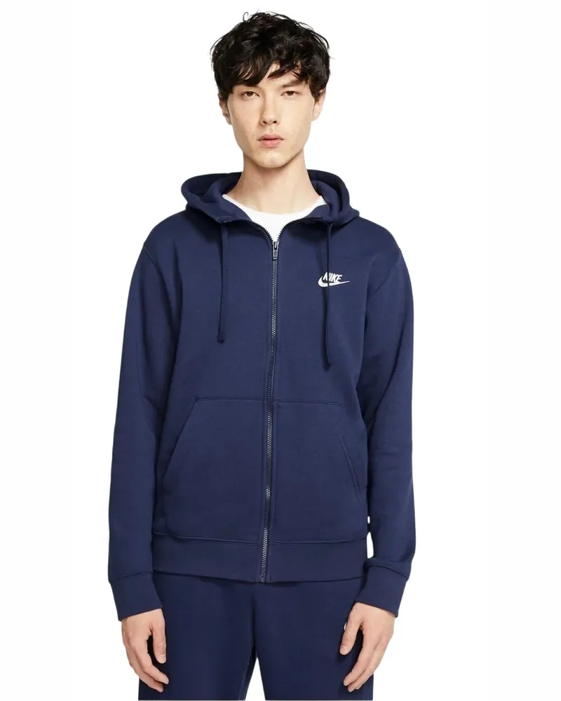 Nike Sportswear Club" Hoodie mit durchgehendem Reißverschluss für Herren (Marine Marineblau