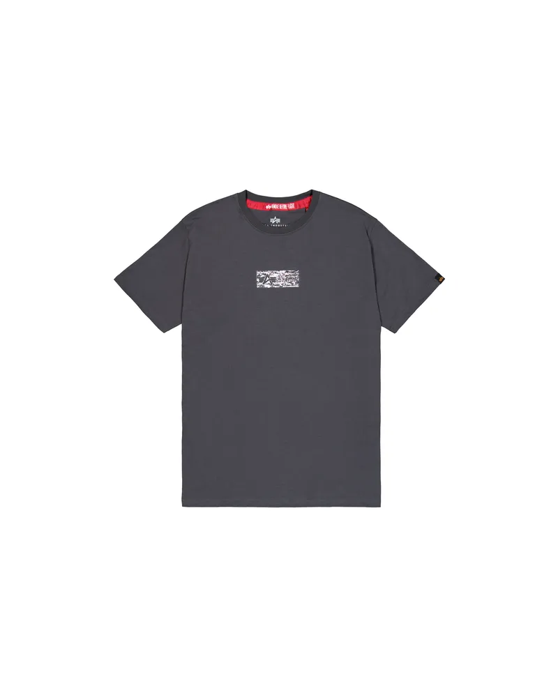 Alpha Industries Metal Plate T-Shirt Grau