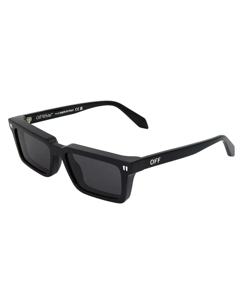 OFF-WHITE Tyler" Quadratisch-Sonnenbrille für Herren (Schwarz/Dunkelgrau Schwarz