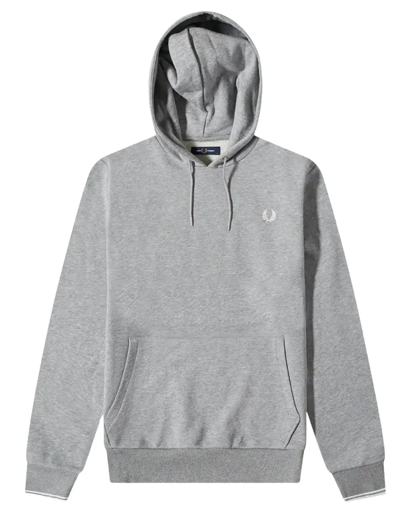Fred Perry Tipped Kapuzenpullover - Grau Grau