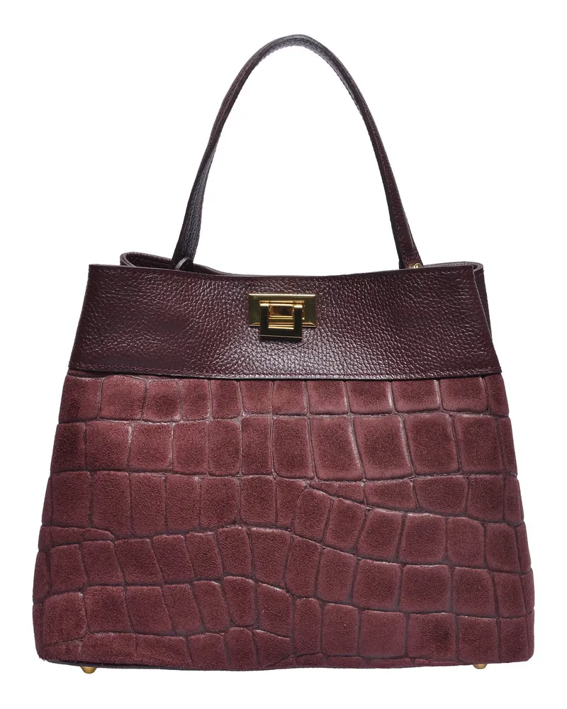 Anna Luchini EDGE Rindsledertasche Weinrot
