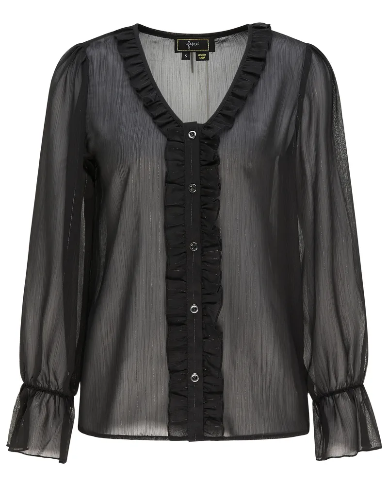FAINA Bluse Damen schwarz Schwarz