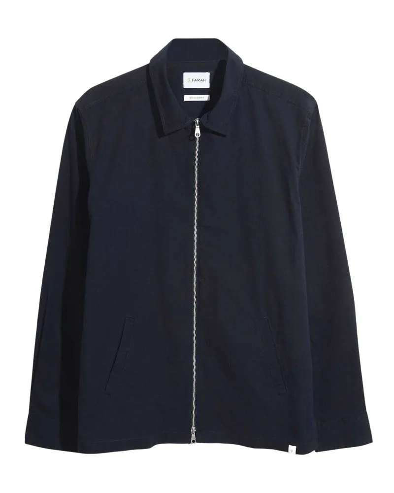 Farah 1920 Jacke für Herren, Durchgehender Reißverschluss, Regulär, Langärmlig (wahres Marienblau Dunkles