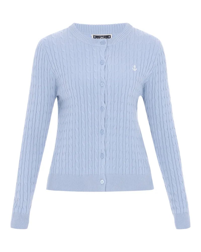 DreiMaster Strickjacke Frauen hellblau Hellblau