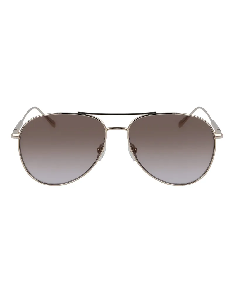 Longchamp Damen-Sonnenbrillen 59/14/140 mm Metall Gold