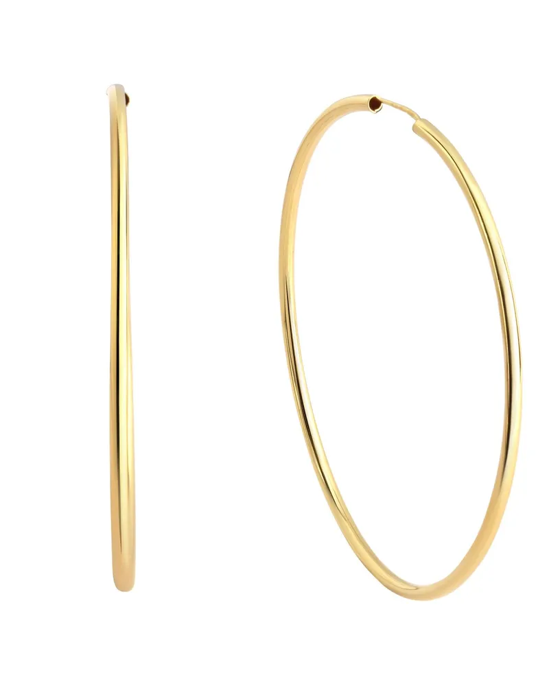 Celesta Silber Creolen 925/- Sterling Silber glänzend gelb vergoldet Gold