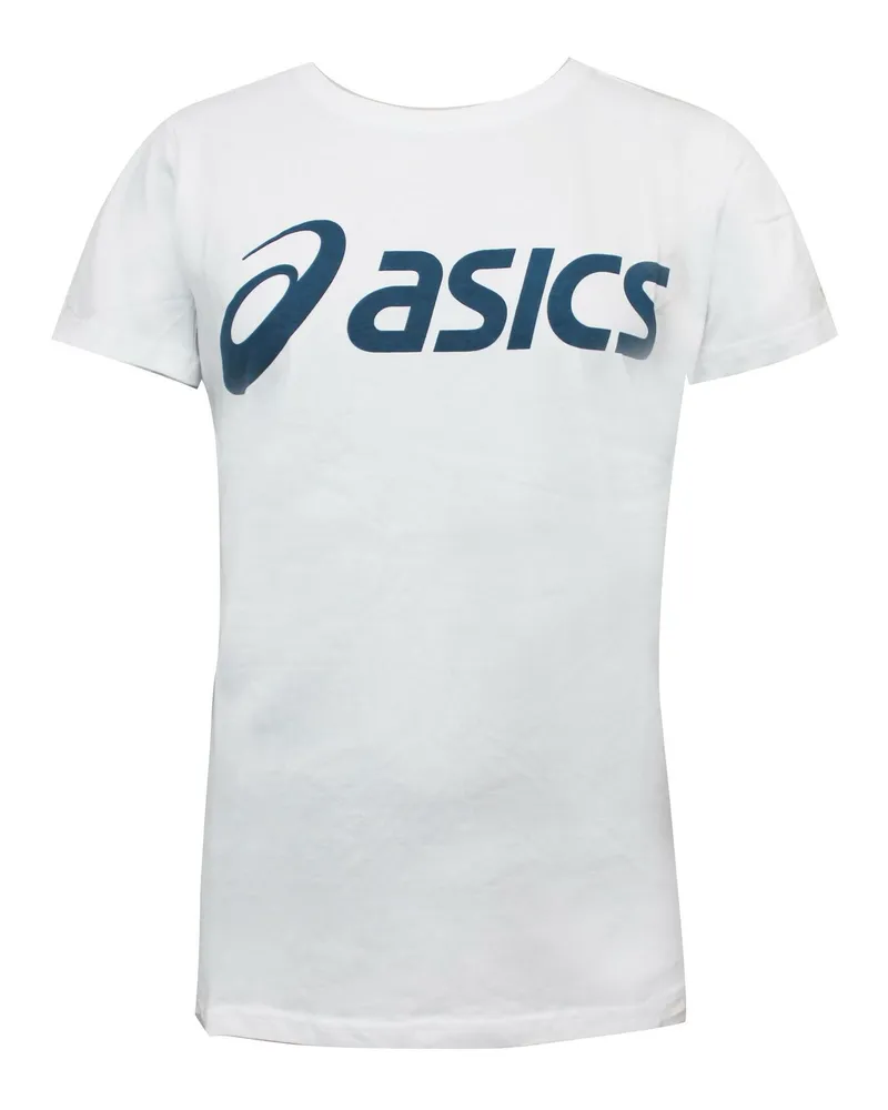 Asics Logo Womens White T-Shirt Weiß
