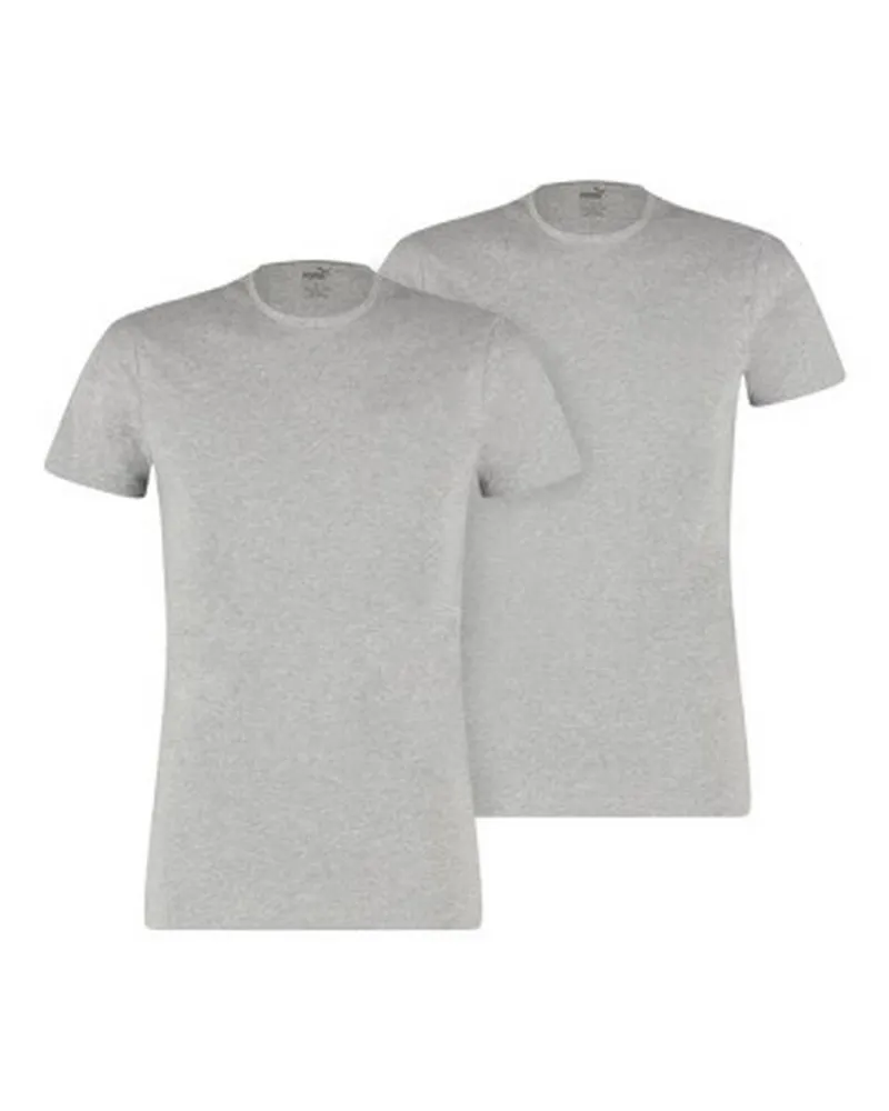 Puma T-Shirt für Herren/Damen Unisex (2er-Pack) (Grau meliert Grau