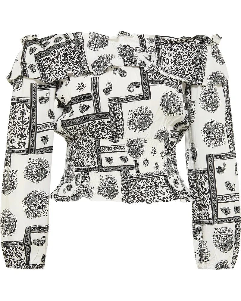IZIA Blouse à Carmen gaya Schwarz