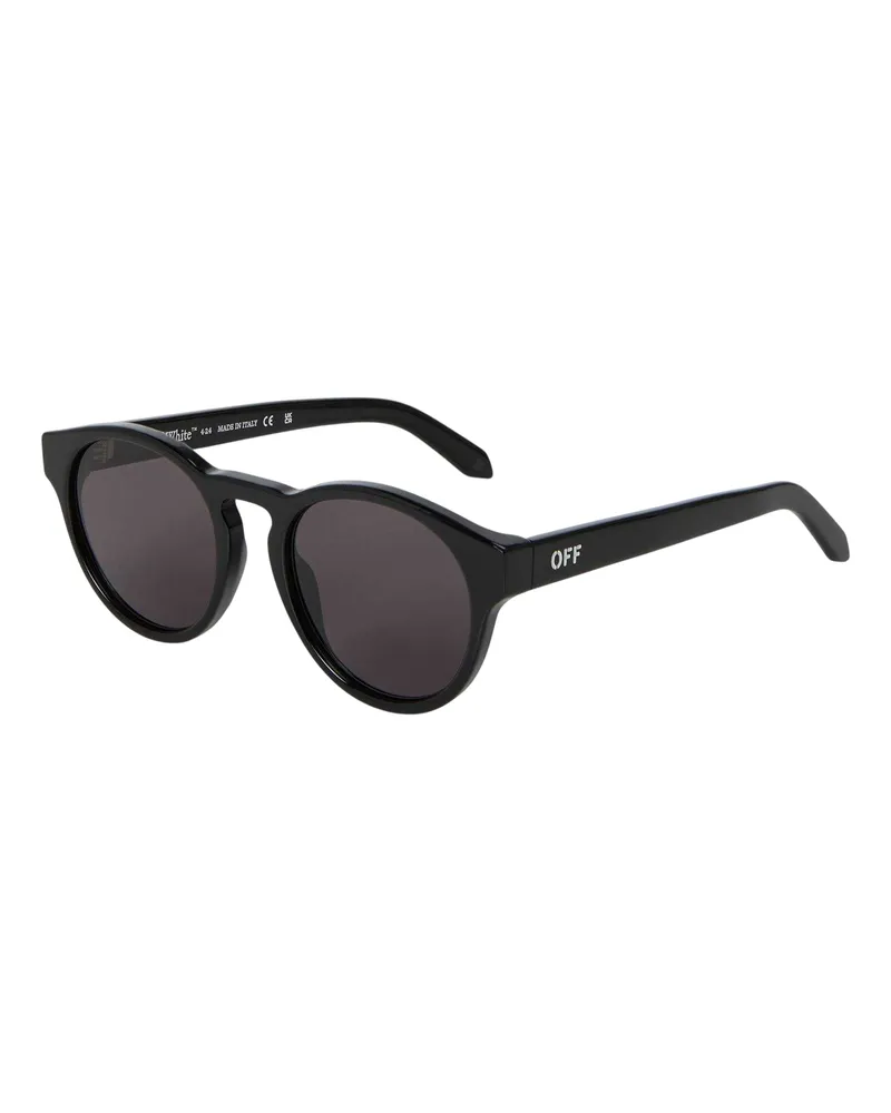OFF-WHITE Oakland" Rund-Sonnenbrille für Herren/Damen Unisex (Schwarz/Dunkelgrau Schwarz