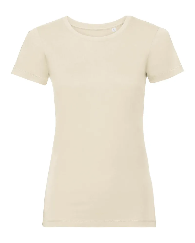 Russell Athletic Russell - T-Shirt, Baumwolle aus biologischem Anbau für Damen (Natur Natur