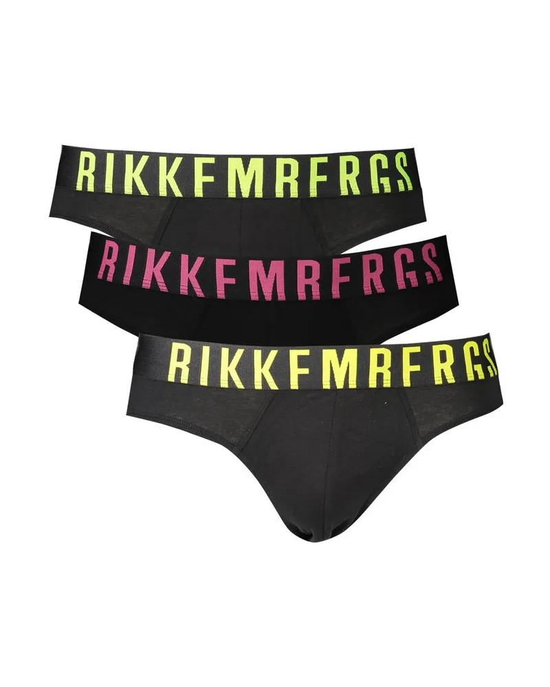 Bikkembergs Baumwollslip 3er-Pack Schwarz