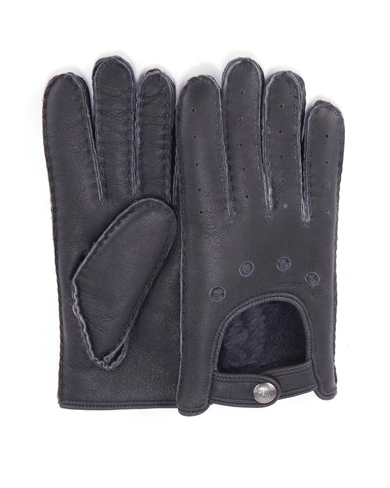 Australia Luxe Motorradhandschuhe aus Leder, Graphit Grau
