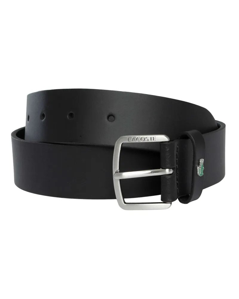 Lacoste Glattledergürtel, Schwarz Schwarz