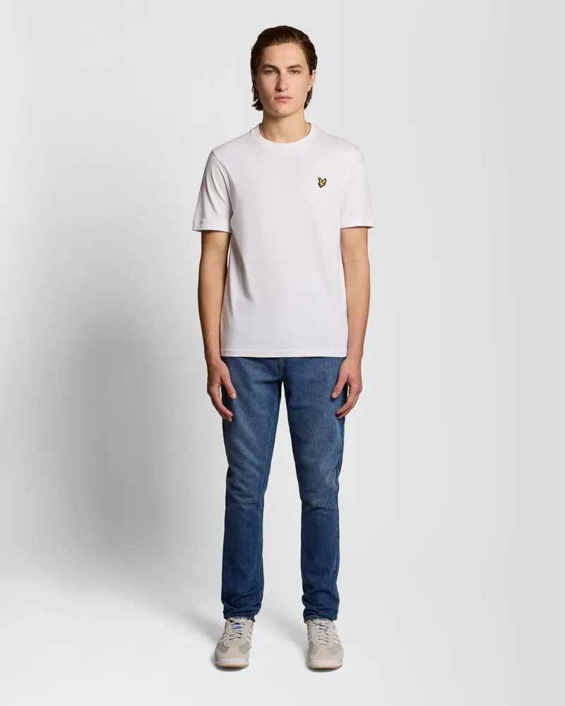 Lyle & Scott Schlanke tapered Jeans Blau