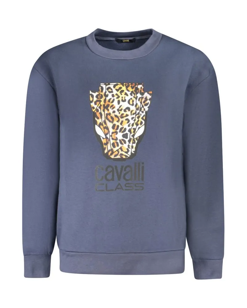 Roberto Cavalli Blu Polyester Damen Sweatshirt Blau