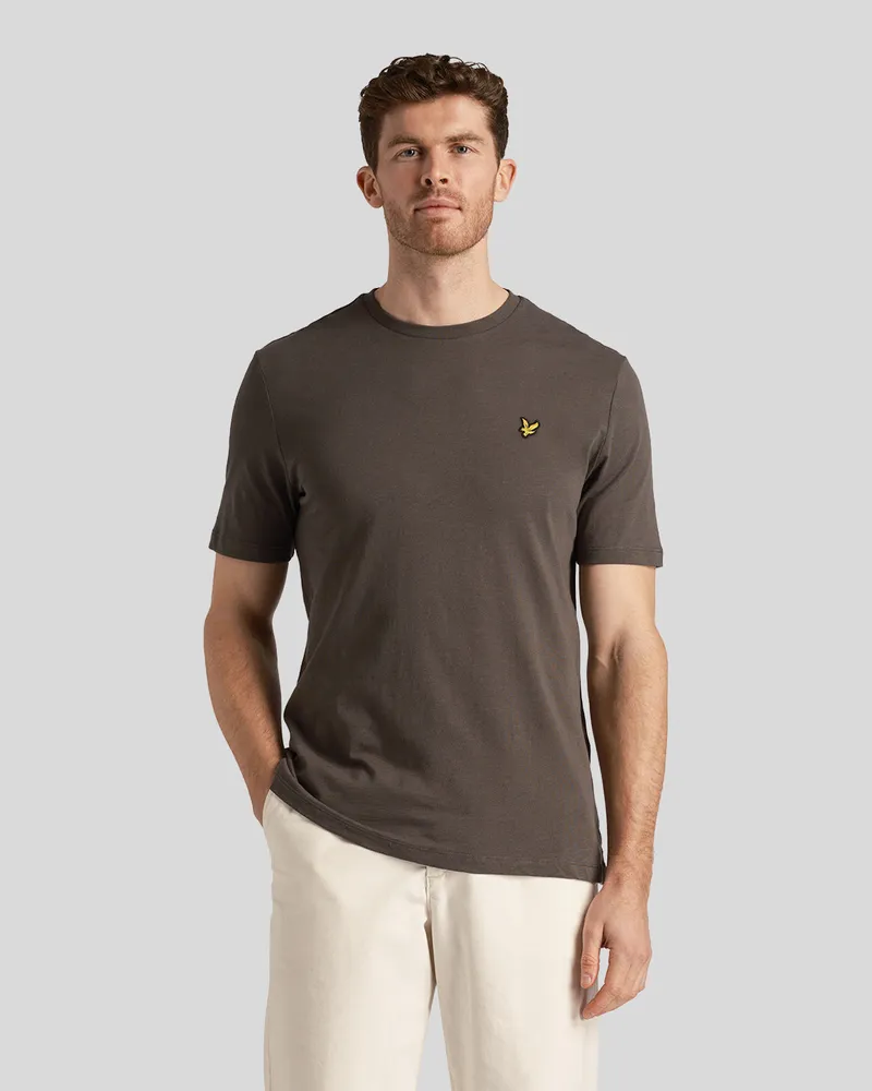 Lyle & Scott Herren- Chunky Slub T-Shirt in Grau Dunkelgrau