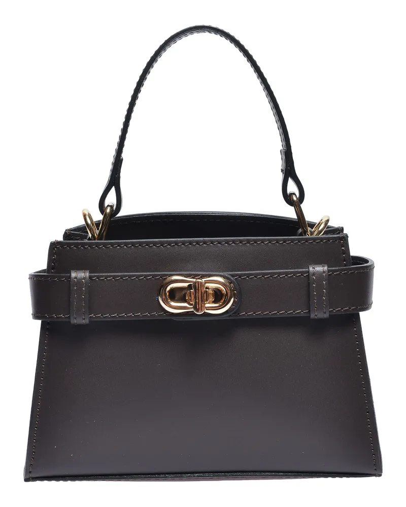 Anna Luchini Kastanienbraun Rindsledertasche Dunkelbraun