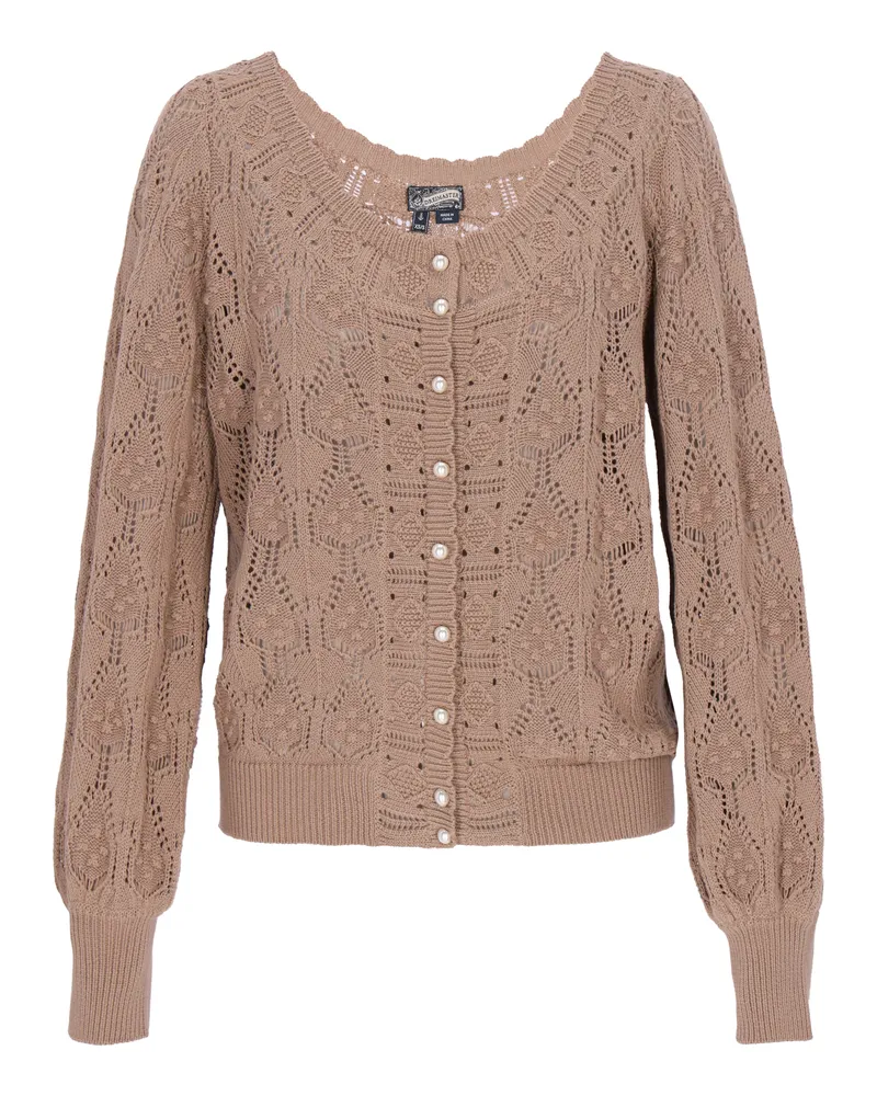 DreiMaster Strickjacke Frauen Taupe Beige