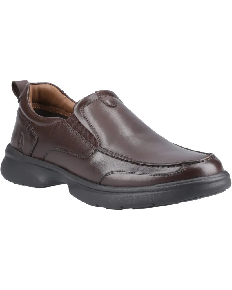 Hush Puppies Harold Leder Herren Braune Slim Fit Slipper Braun