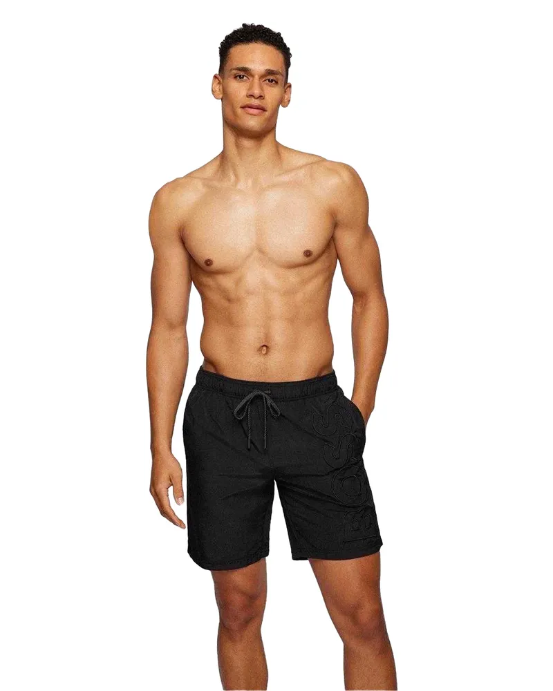 HUGO BOSS Badeshorts für Herren (Schwarz Schwarz