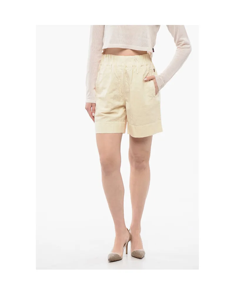 Woolrich Leinen-Mix-Shorts mit elastischem Bund in Beige Beige