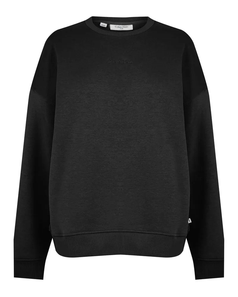 Calvin Klein Sweatshirt für Damen, Regulär, Drop-Ärmel (Schwarz Schwarz