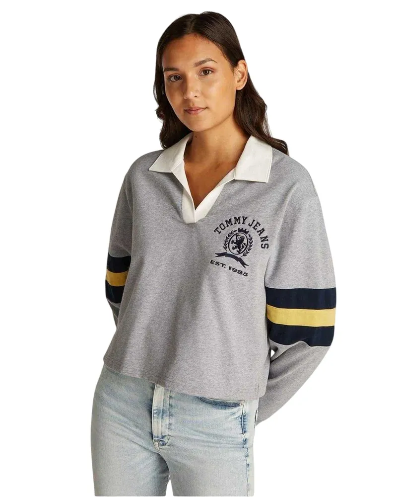 Tommy Hilfiger Sweatshirt für Damen, Baumwolle (Grauheide Grau
