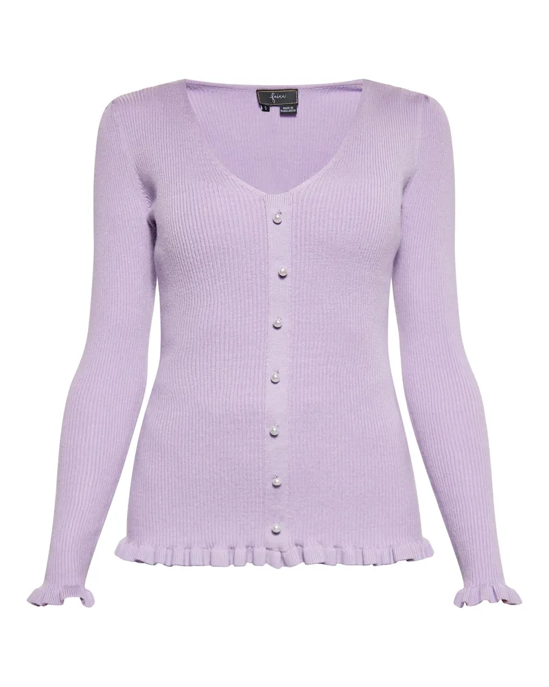 FAINA Strickjacke Damen Lavendel Rosa