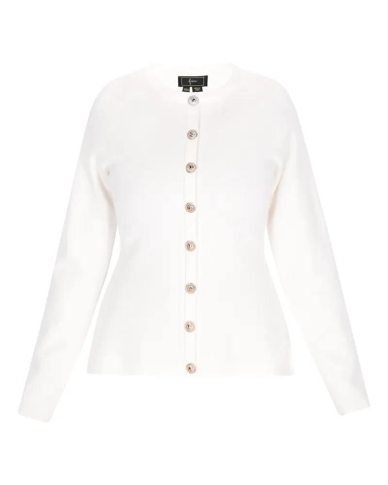 FAINA Strickjacke Frauen cremefarben Wollweiß