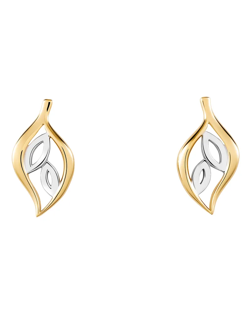 Orphelia Charlotte' Ohrstecker für Damen, 925 Sterling Silber - Silber/Gold ZO-7523/G Silber