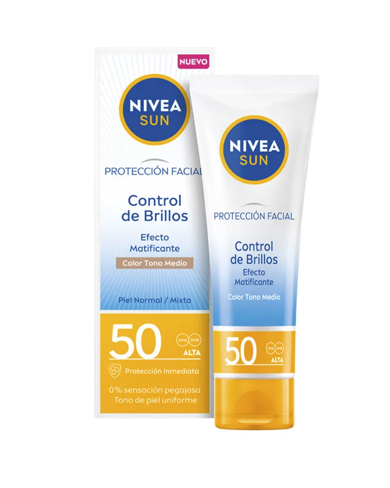 Nivea Sun Control Shine Mittel Mattierende Gesichtsbehandlung Spf50 40 ml 