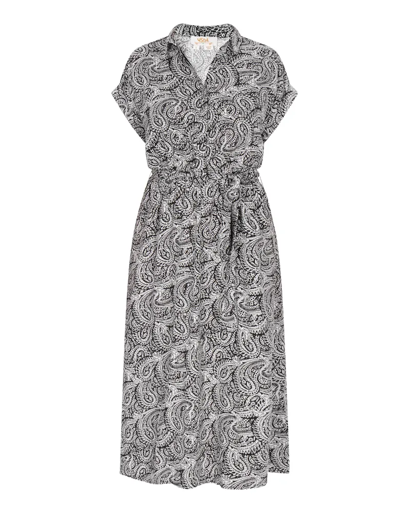 Usha Kleid Frauen schwarz-weiß Schwarz