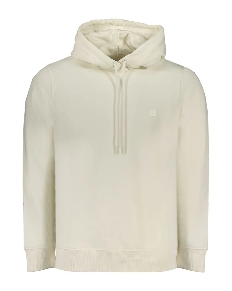 Calvin Klein Monogrammbestickter Hoodie im lässigen Stil Elfenbein