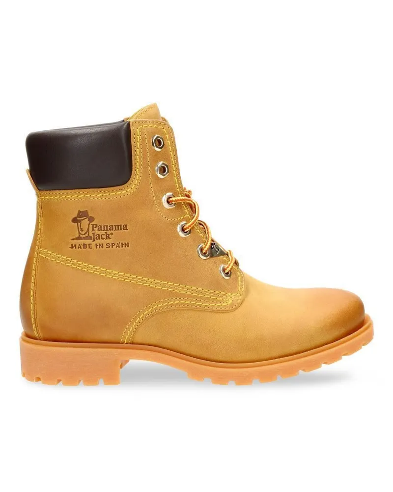 Panama Jack Damen 03 B1 Tan Stiefel Wasserdichte Lederschnürsenkel Wander-Knöchel-Chukka Cognac