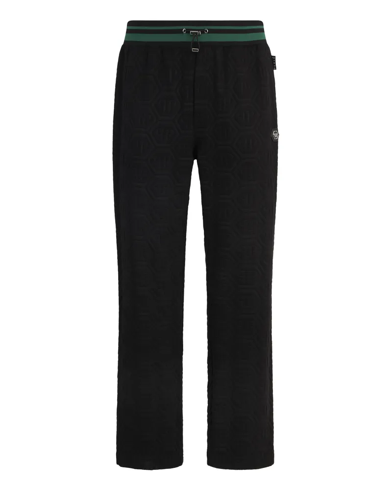 Philipp Plein Tracksuit Pants Jacquard Monogram Schwarz