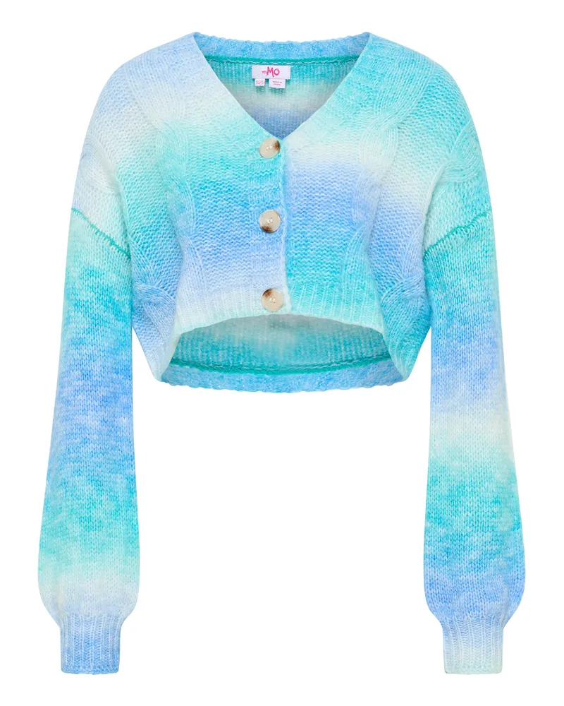 My Mo Strickjacke Damen Türkis Mehrfarbig Mehrfarbig