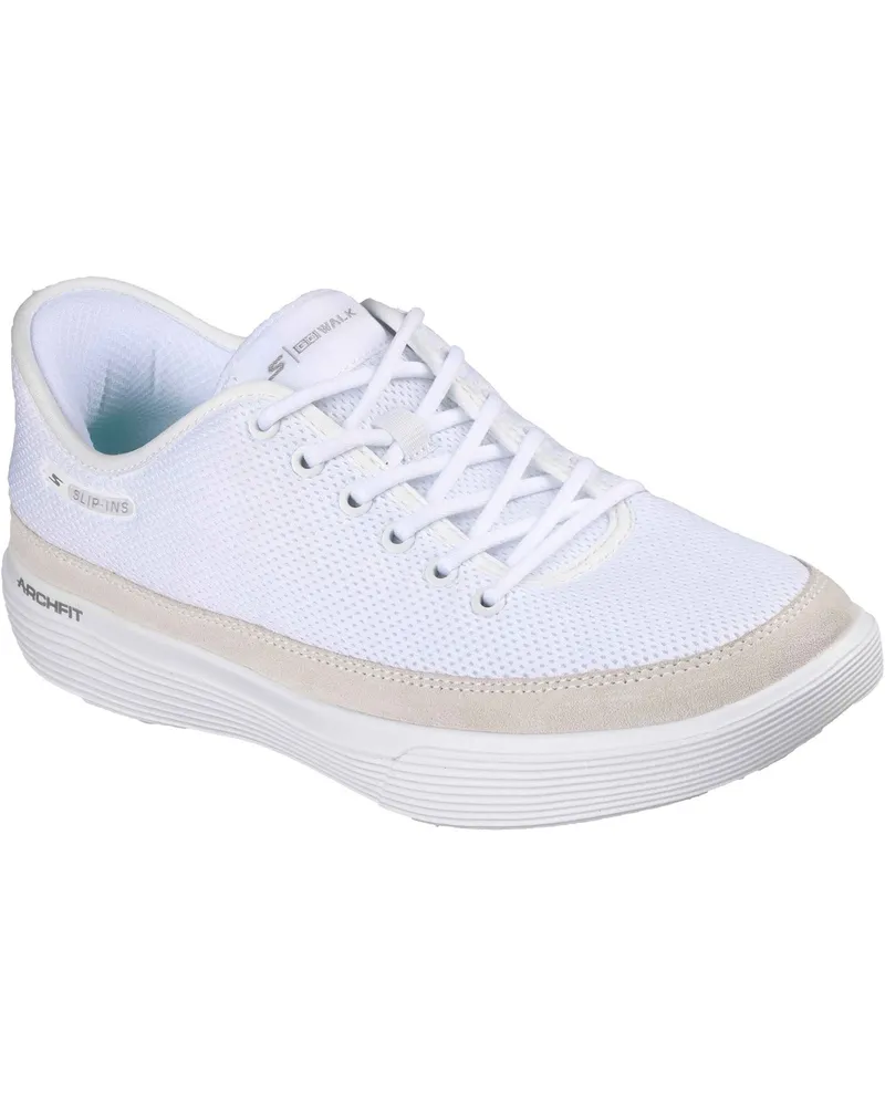 Skechers GoWalk Commuter Textil Damen Weiße Standard Sneakers Weiß
