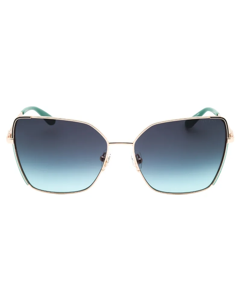 Guess Sonnenbrille mit goldfarbenem Gestell und blauem Verlaufsglas - Gold Gold