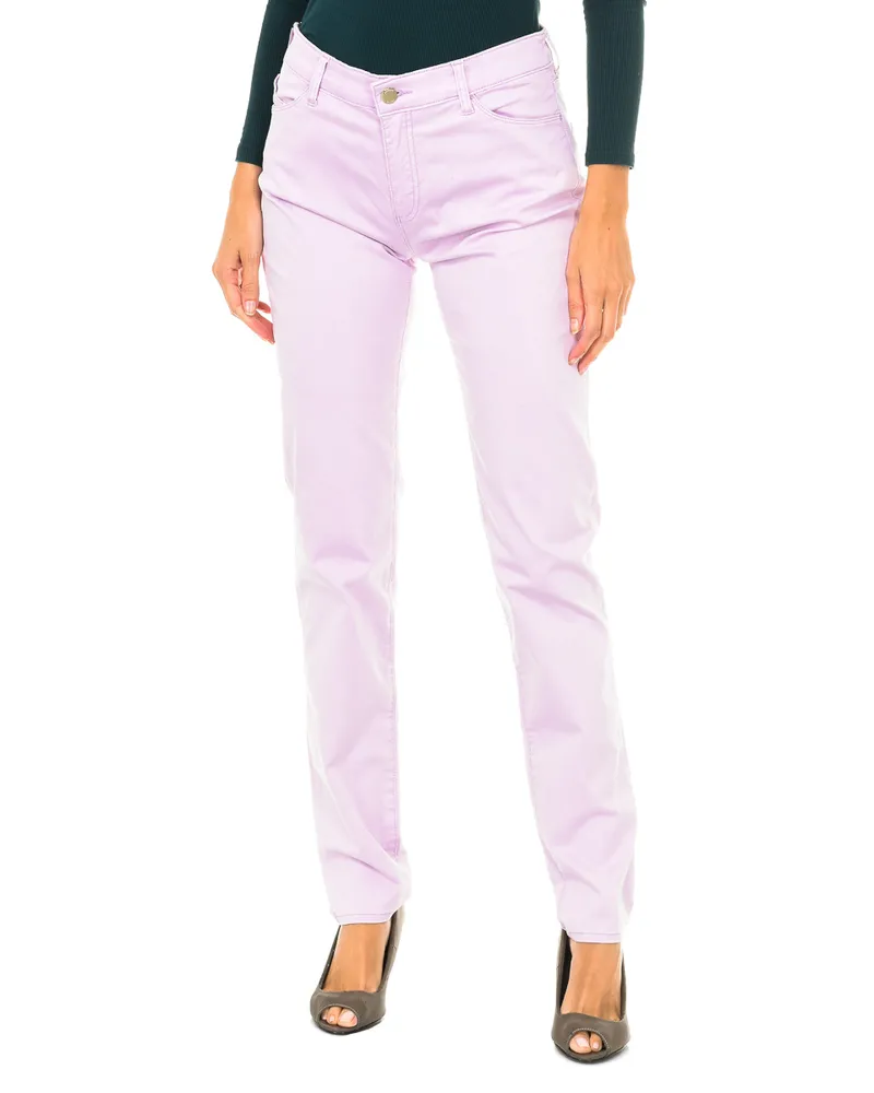 Giorgio Armani Lange Hose aus Stretchgewebe 3Y5J18-5NXXZ Frau Violett
